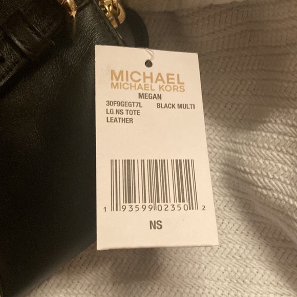 MICHAEL KORS MEGAN Black Multi LG NS Tote Leather 30F9GEGT7L - Picture 5 of 5